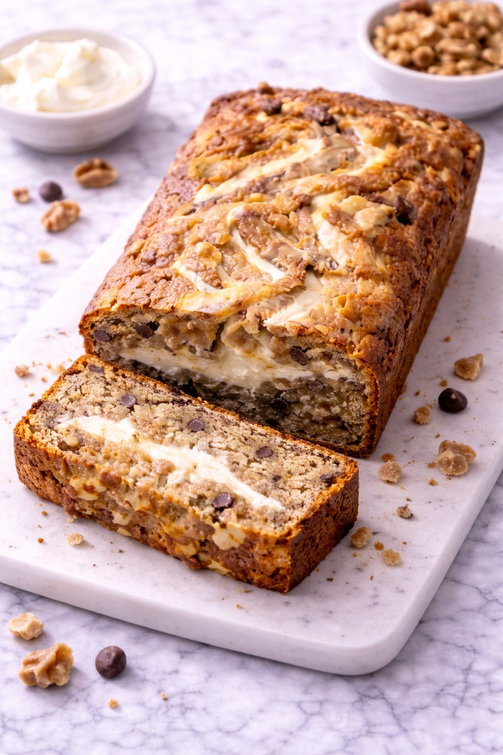 Cheesecake Banana Bread