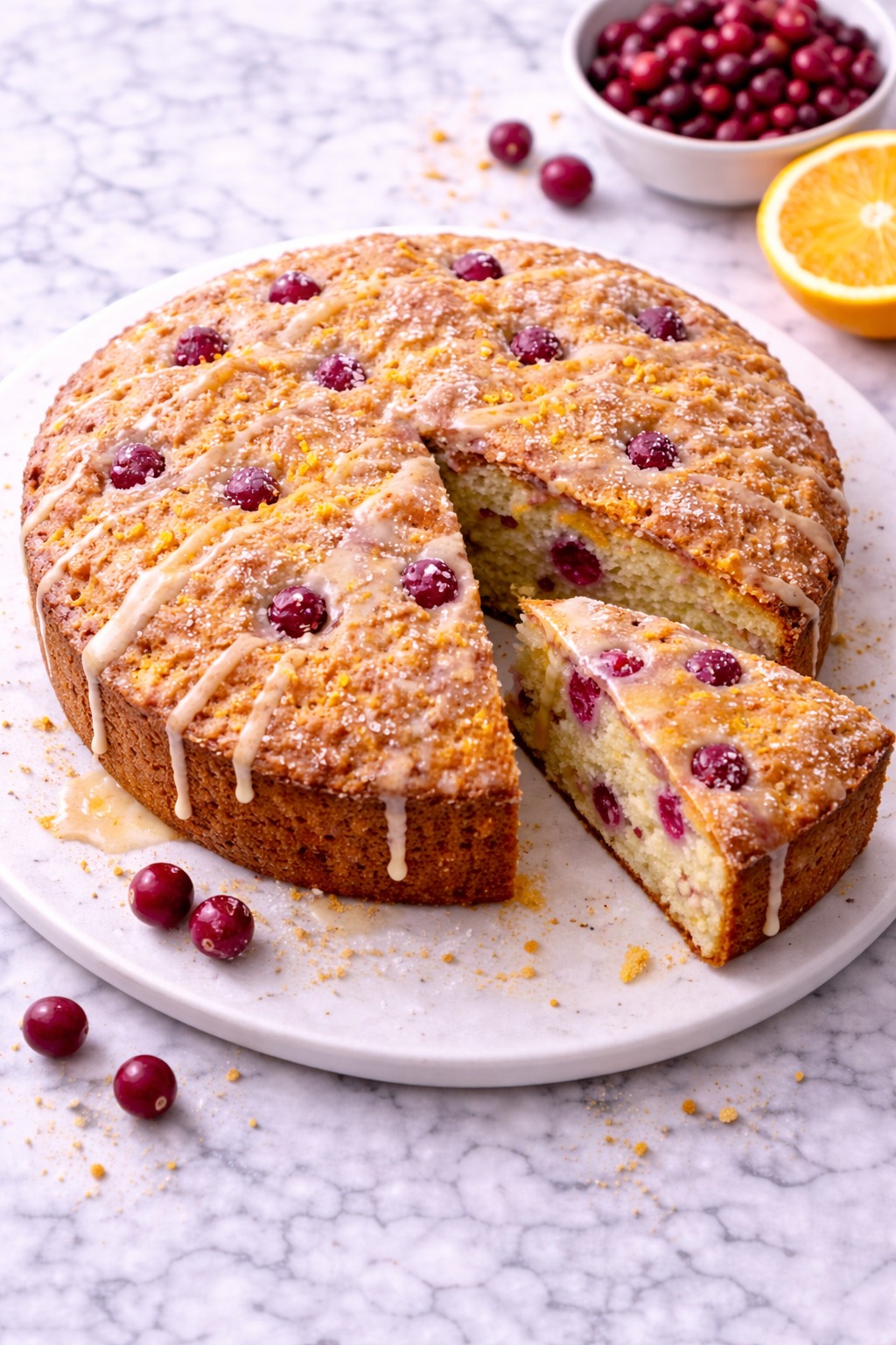 Cranberry Mimosa Breakfast Cake