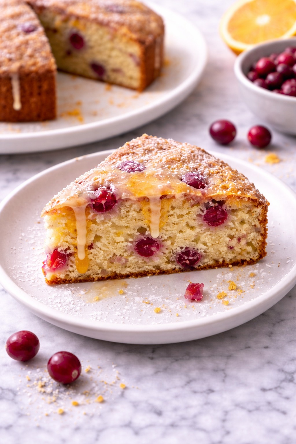 Cranberry Mimosa Breakfast Cake