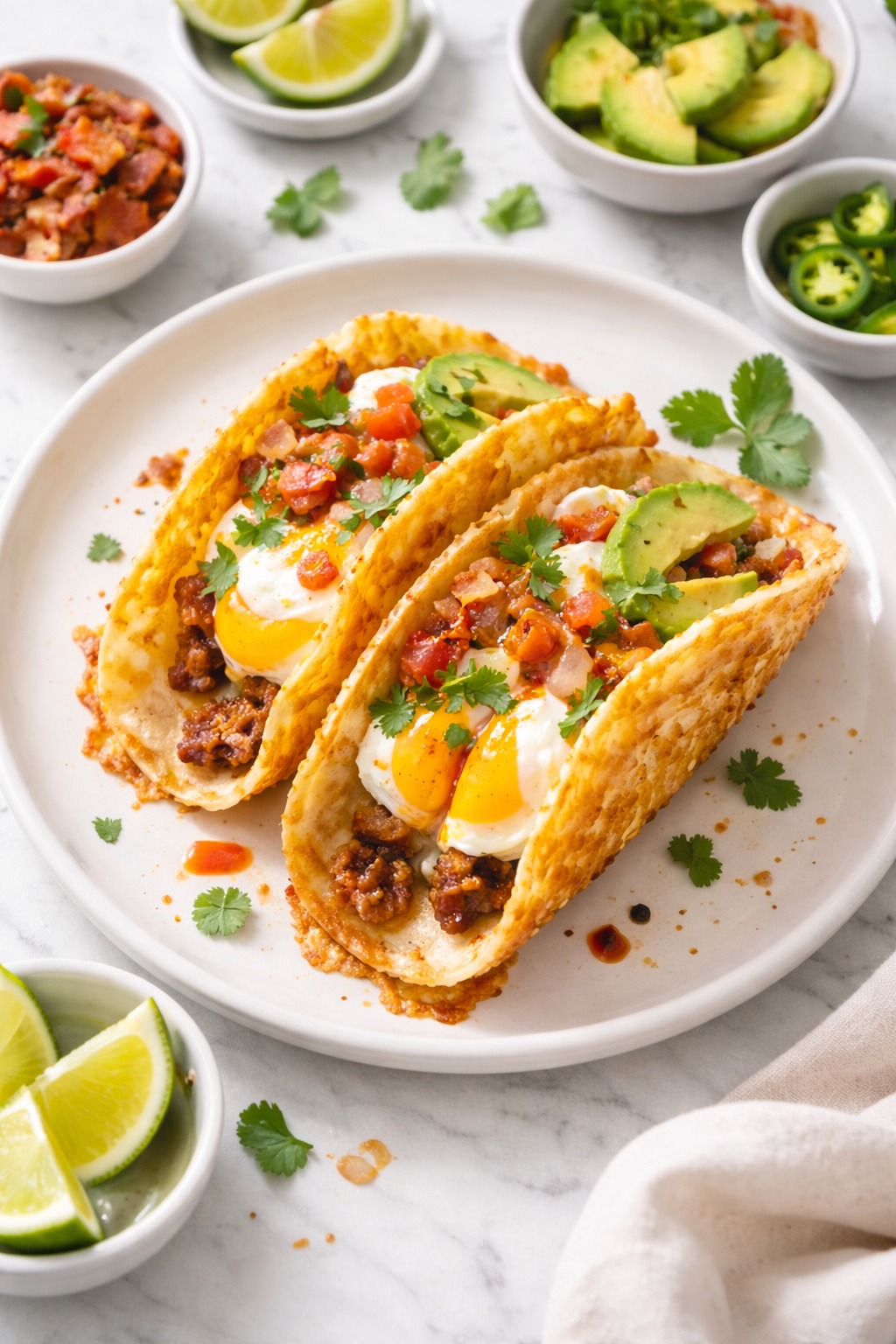 Frico Egg Smash Tacos