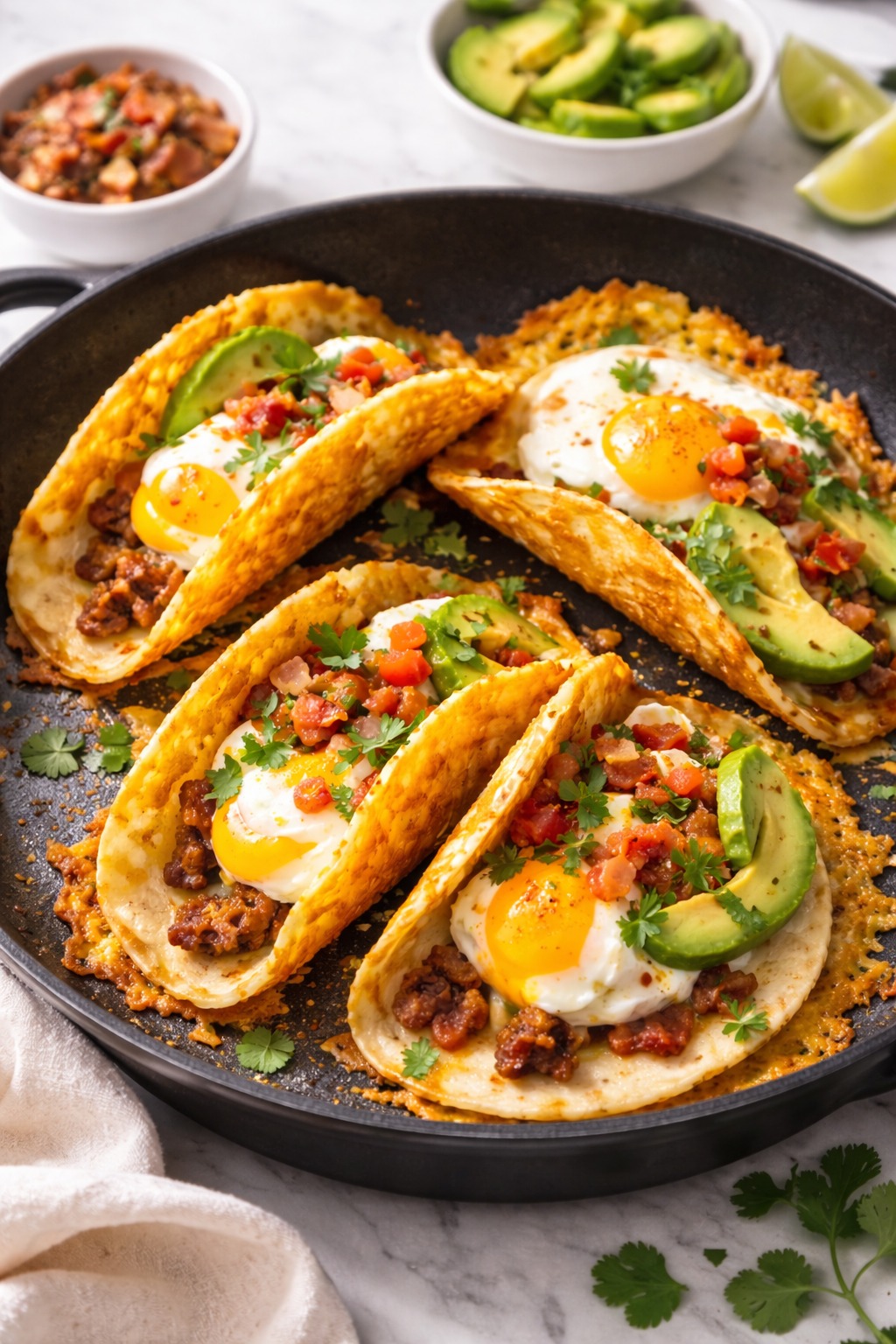 Frico Egg Smash Tacos