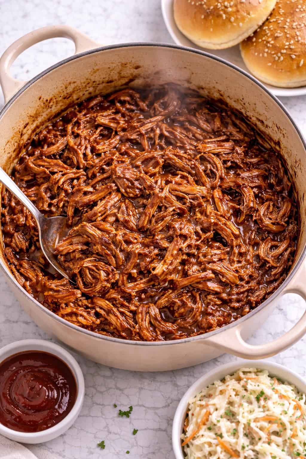 BBQ pulled pork sandwiches