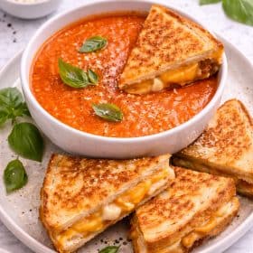 Grilled cheese and tomato soup