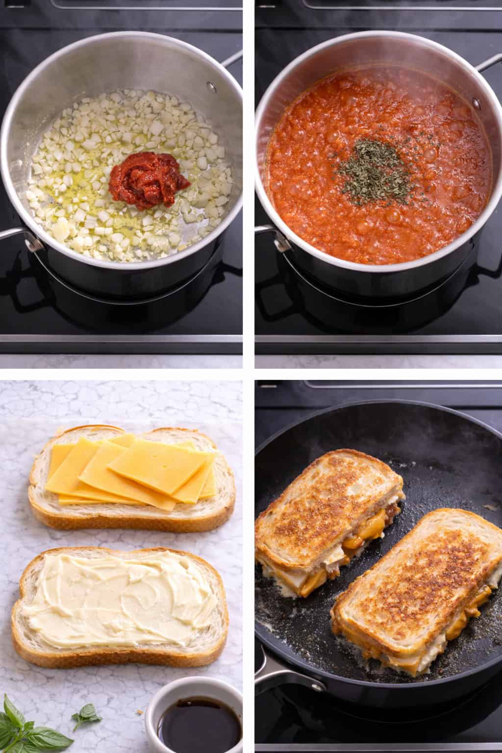 Grilled cheese and tomato soup
