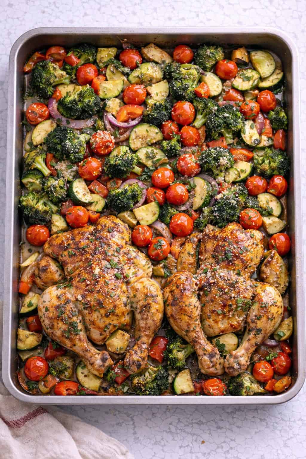Sheet pan chicken and veggies