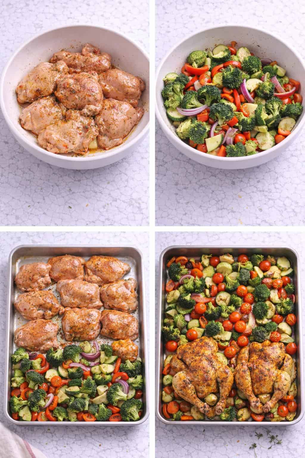 Sheet pan chicken and veggies