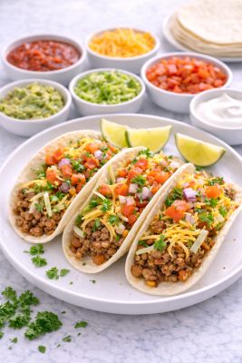 Tacos with ground Beef