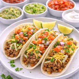 Tacos with ground Beef