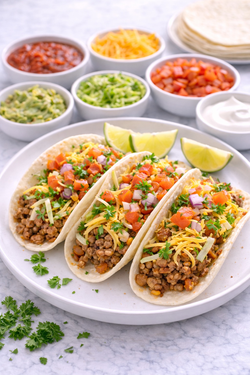 Tacos with ground Beef