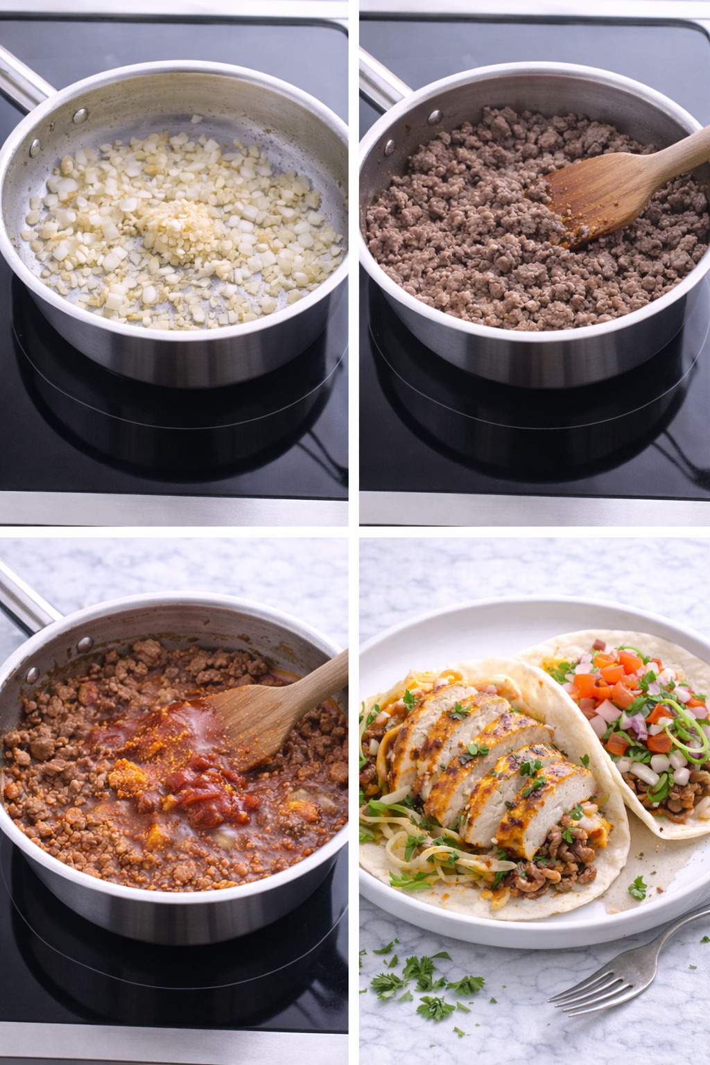 Tacos with ground Beef
