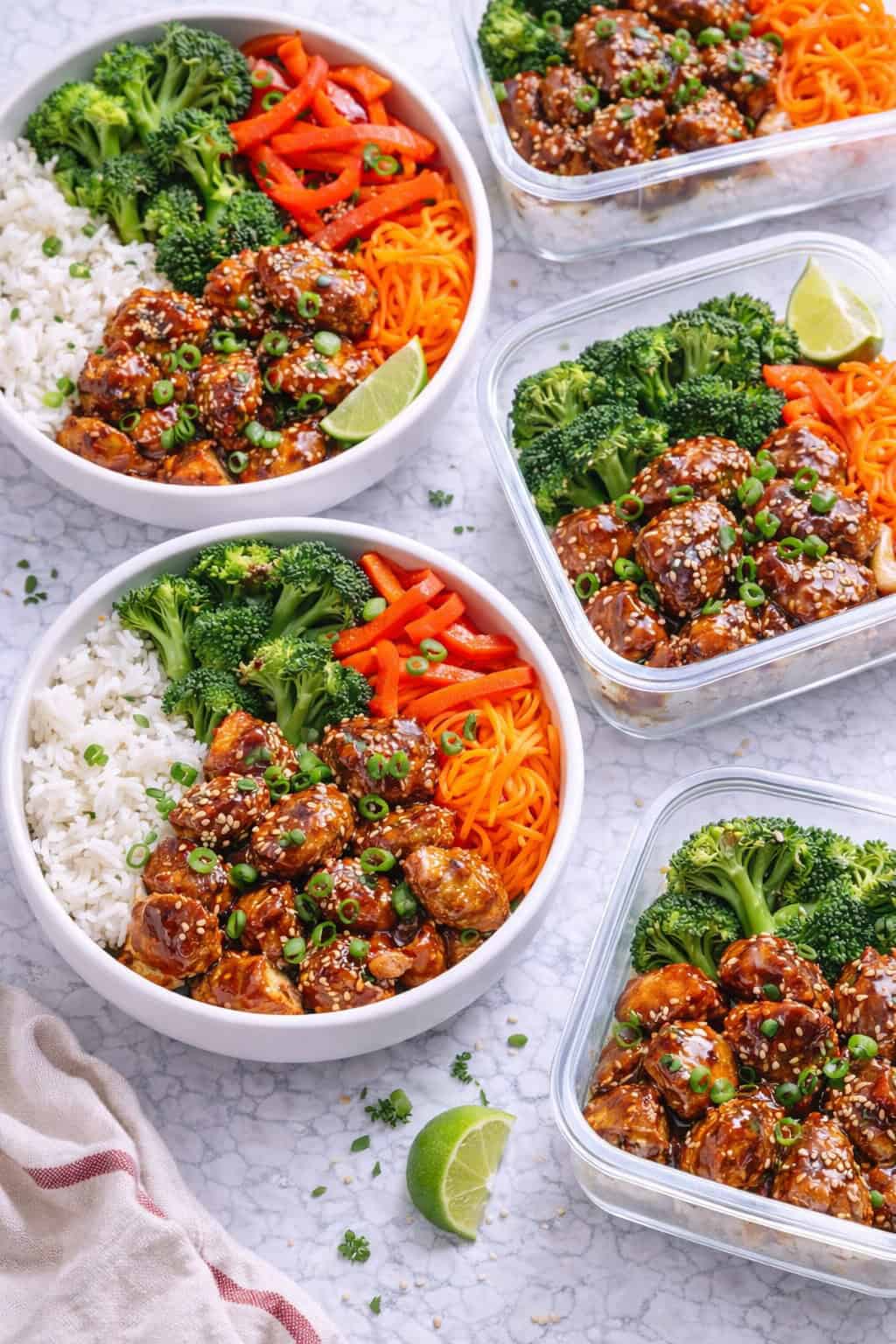 Teriyaki chicken bowls
