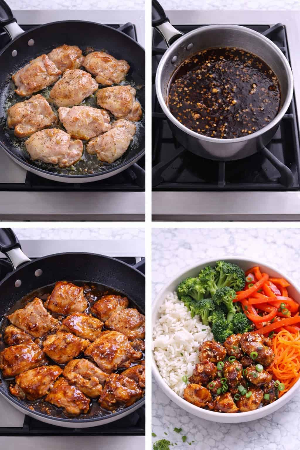 Teriyaki chicken bowls
