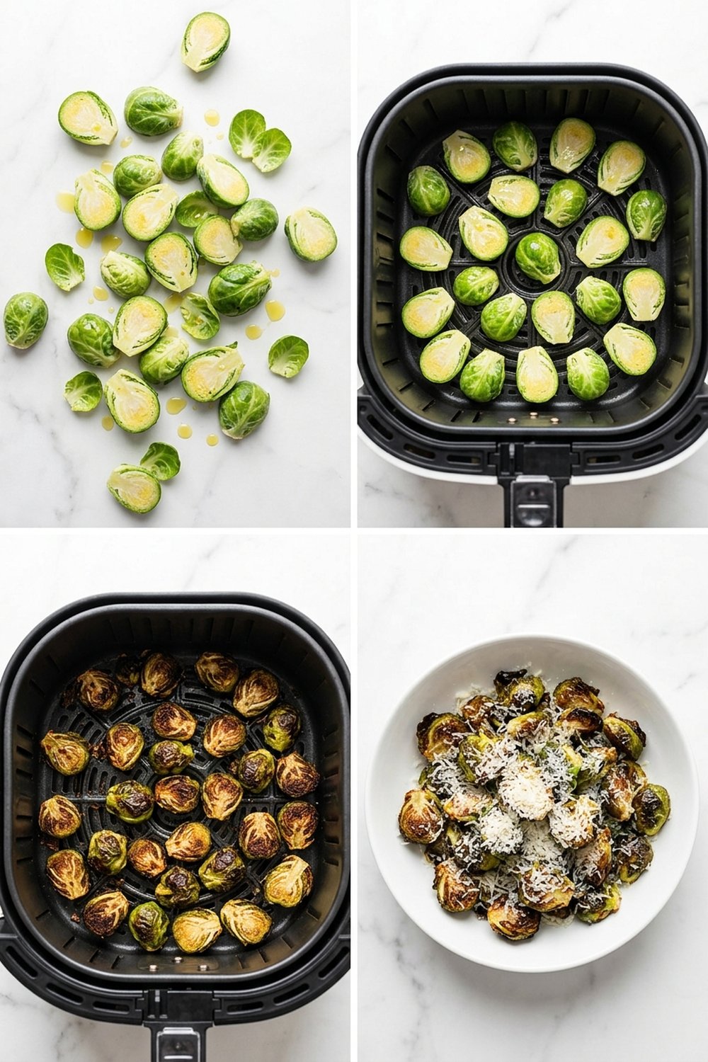 How to make Air Fryer Crispy Brussels Sprouts