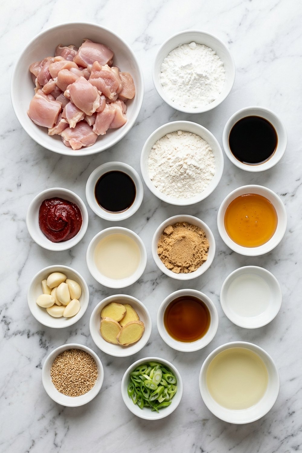 Air Fryer Korean Fried Chicken (Yangnyeom Chicken) ingredients
