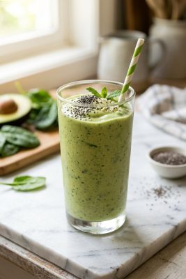 Avocado Spinach Green Smoothie