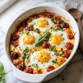 Baked Feta Eggs