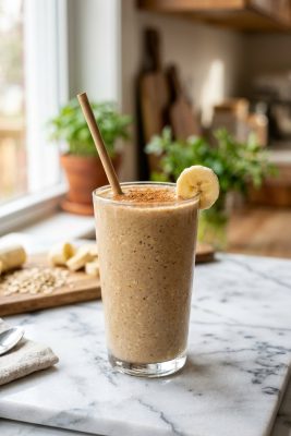 Banana Oatmeal Breakfast Smoothie