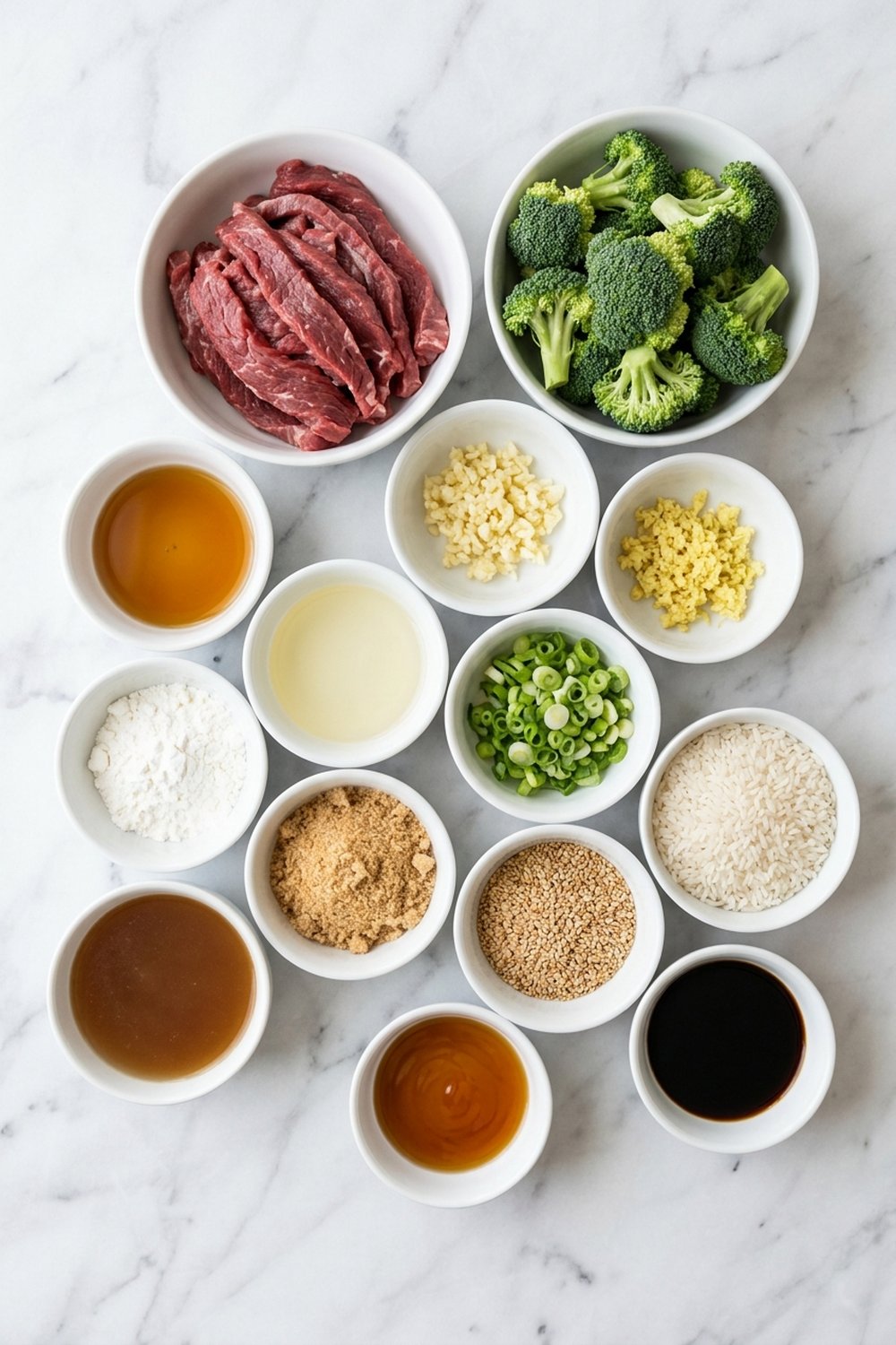 Ingredients for Beef and Broccoli Stir Fry