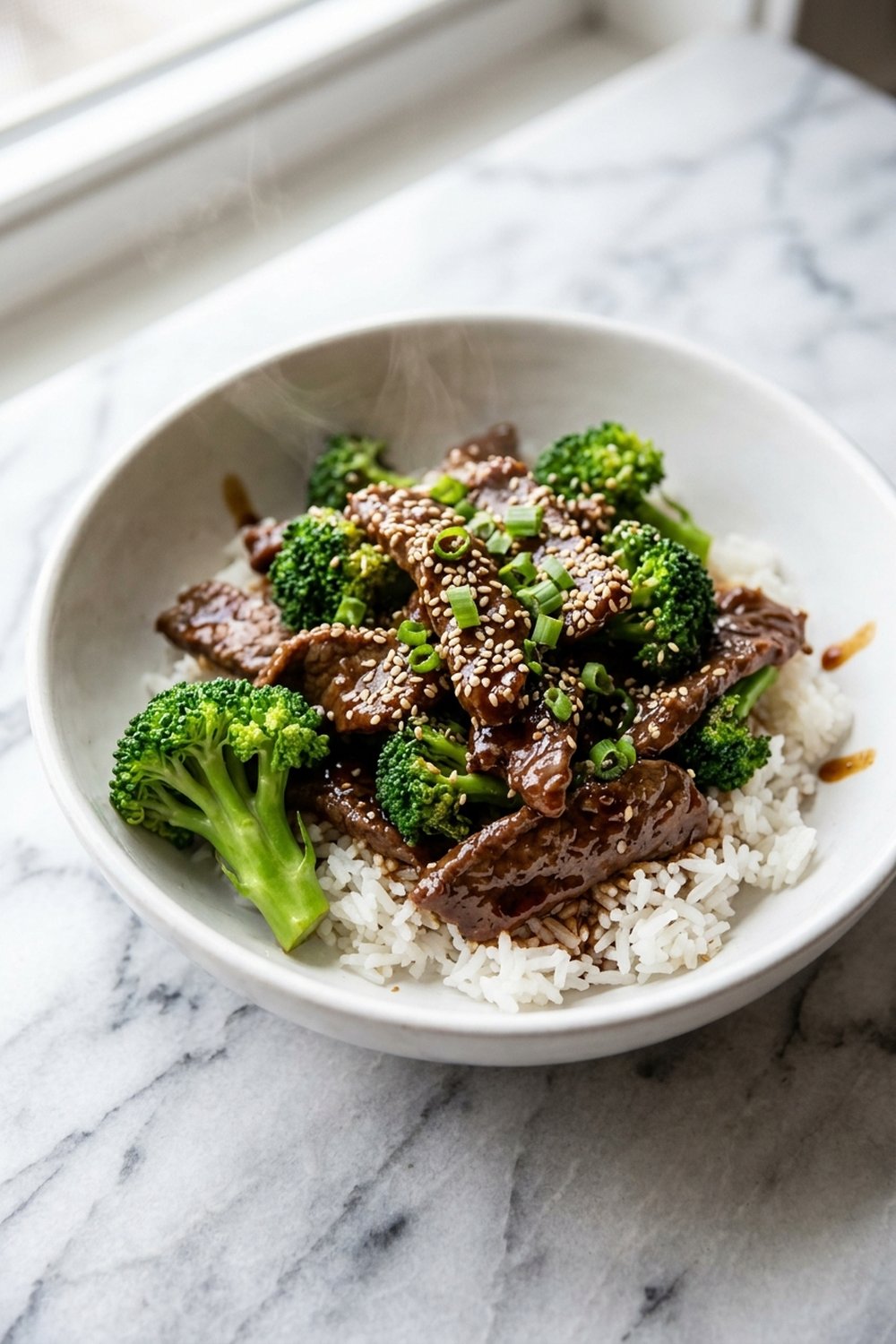 Beef and Broccoli Stir Fry close up