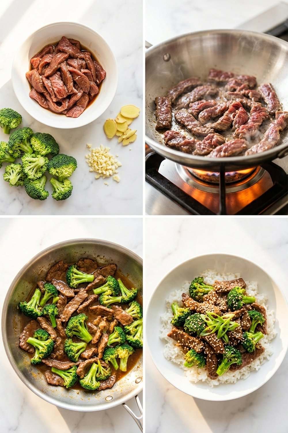 Step by step Beef and Broccoli Stir Fry