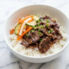 Beef Bulgogi Bowls hero shot