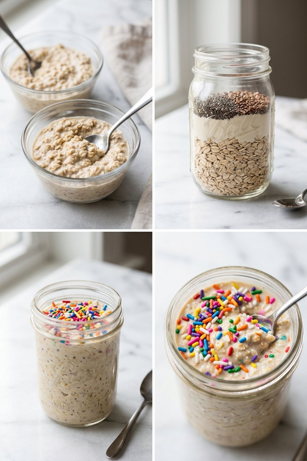 How to make Birthday Cake Protein Overnight Oats