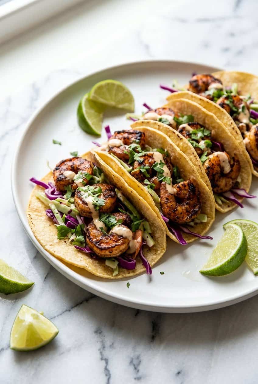 Blackened Shrimp Tacos hero shot