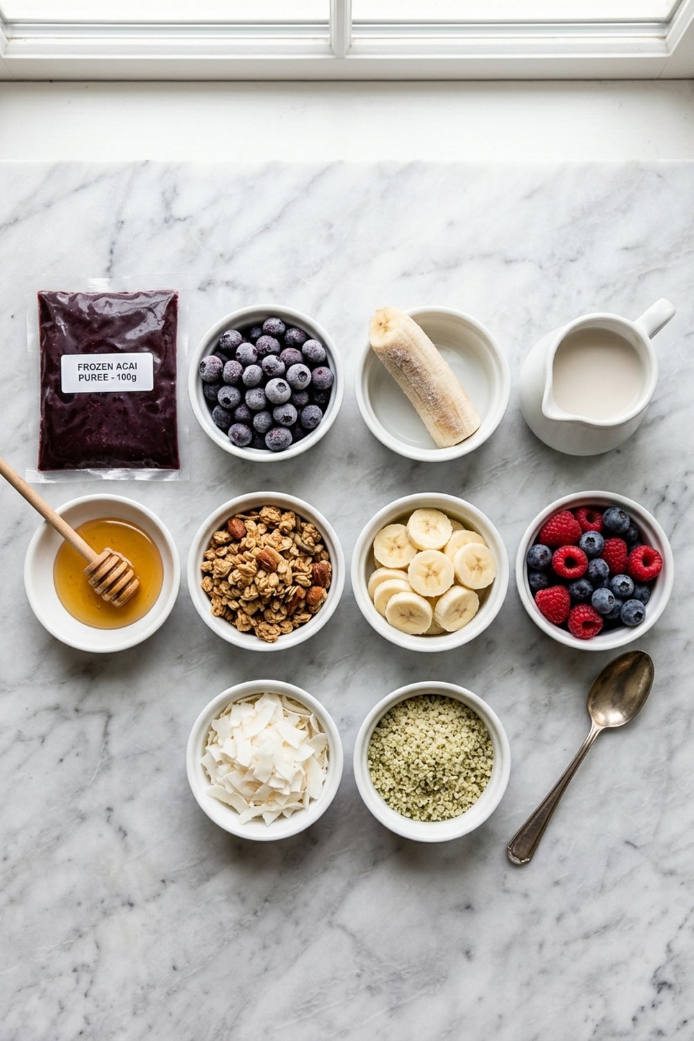 Blueberry Acai Smoothie Bowl ingredients