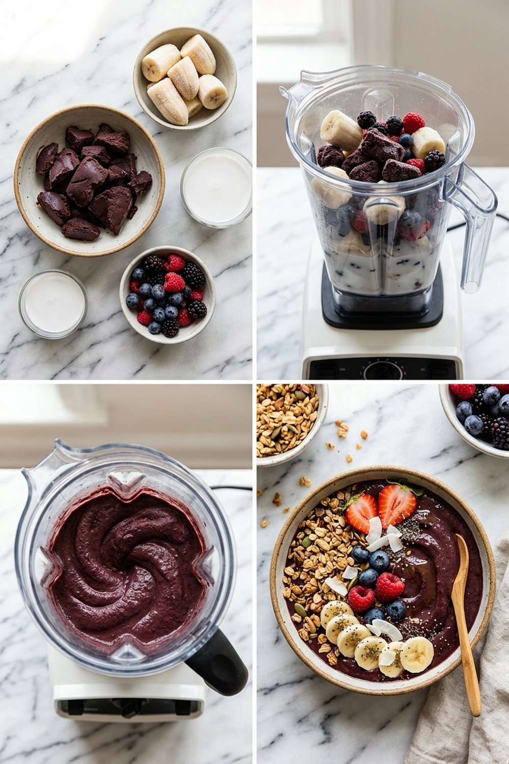 How to make Blueberry Acai Smoothie Bowl
