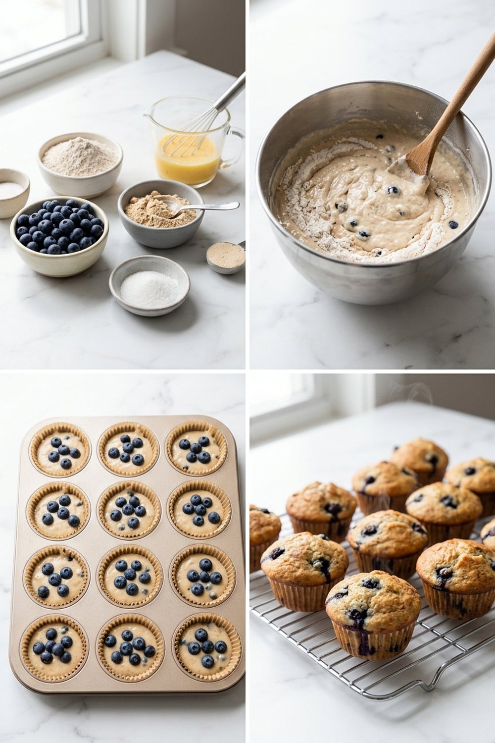 How to make Blueberry Protein Muffins