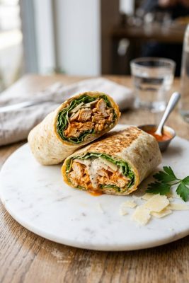 Buffalo Chicken Caesar Wraps