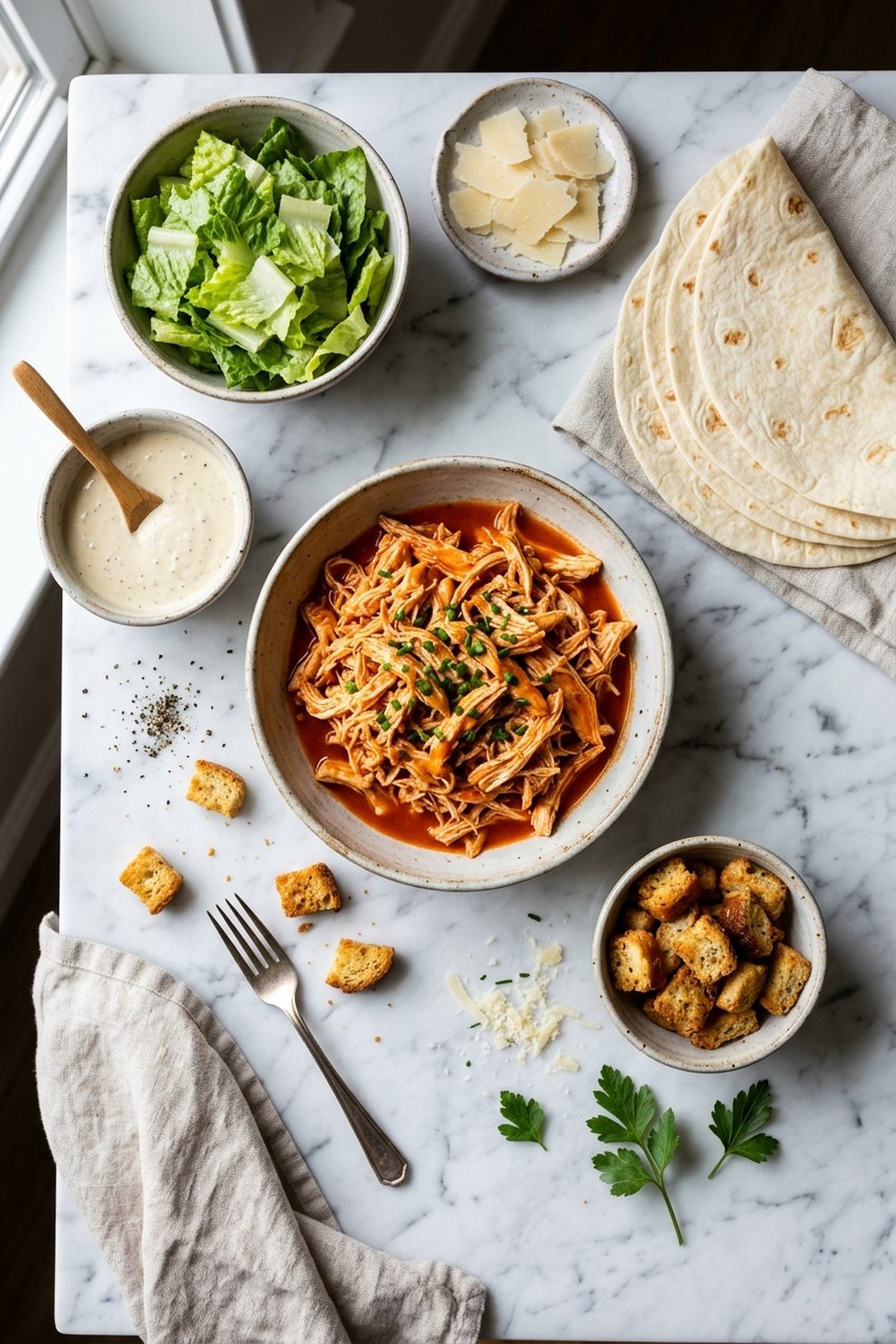 Buffalo Chicken Caesar Wraps ingredients