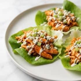Buffalo Chicken Lettuce Wraps hero shot