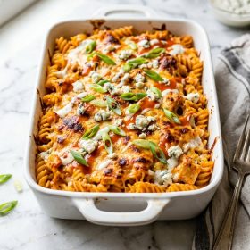 Buffalo Chicken Pasta Bake