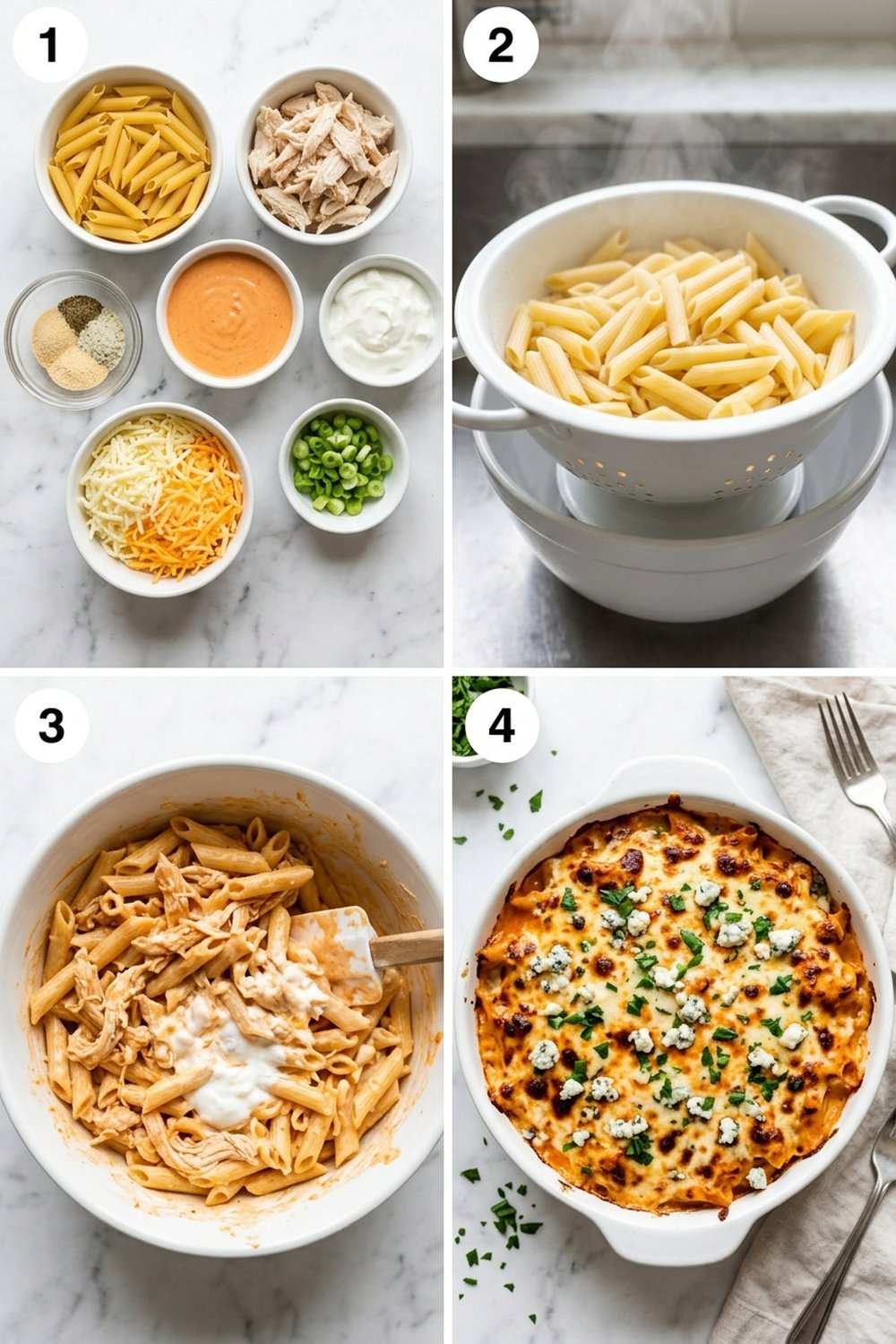 How to make Buffalo Chicken Pasta Bake