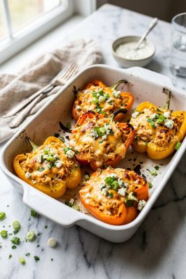Buffalo Chicken Stuffed Peppers
