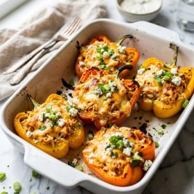 Buffalo Chicken Stuffed Peppers