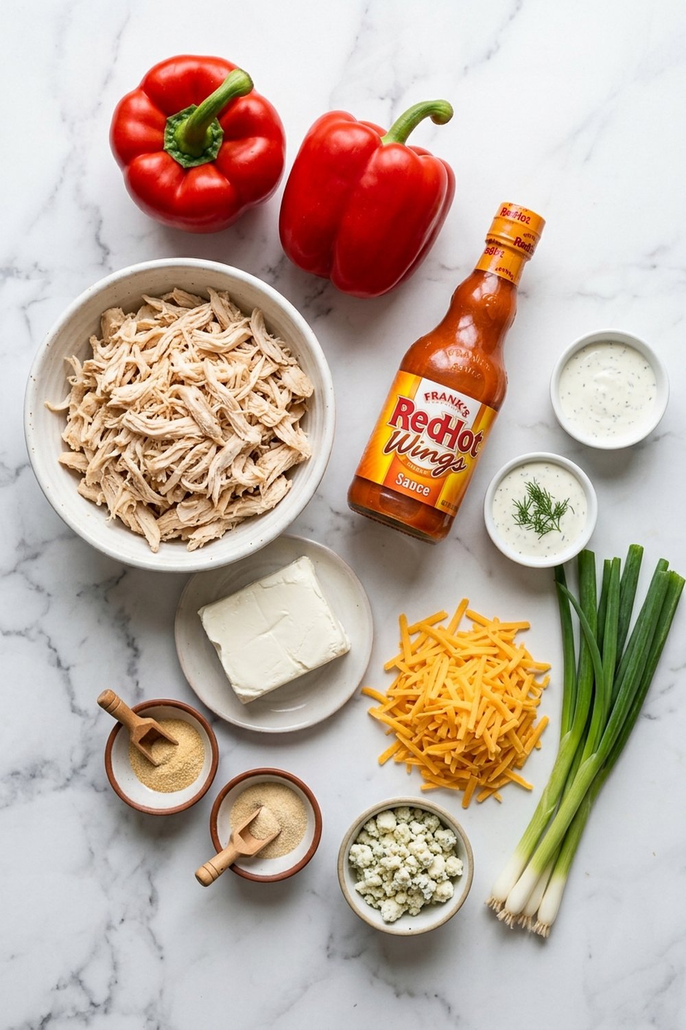 Buffalo Chicken Stuffed Peppers ingredients