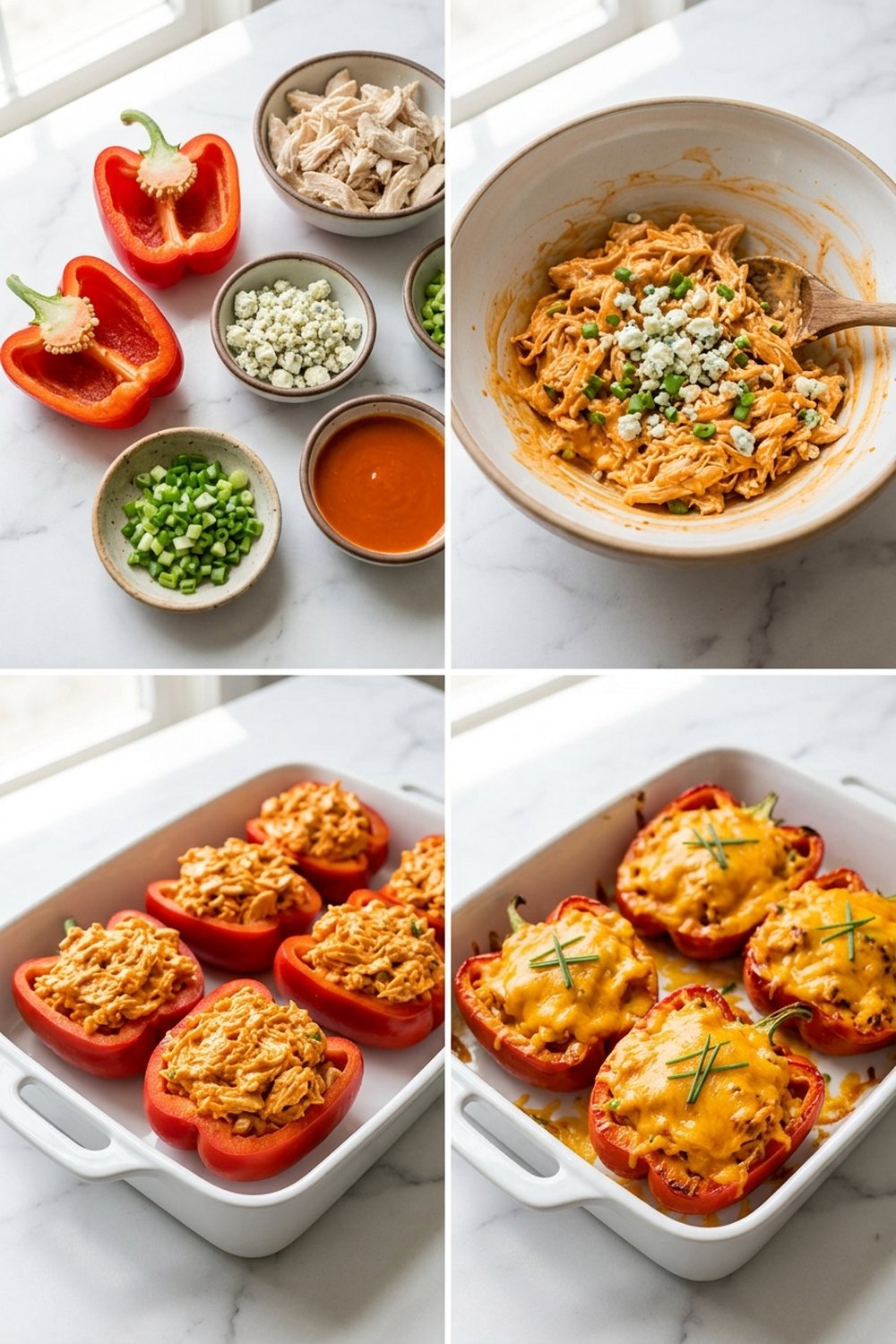 How to make Buffalo Chicken Stuffed Peppers