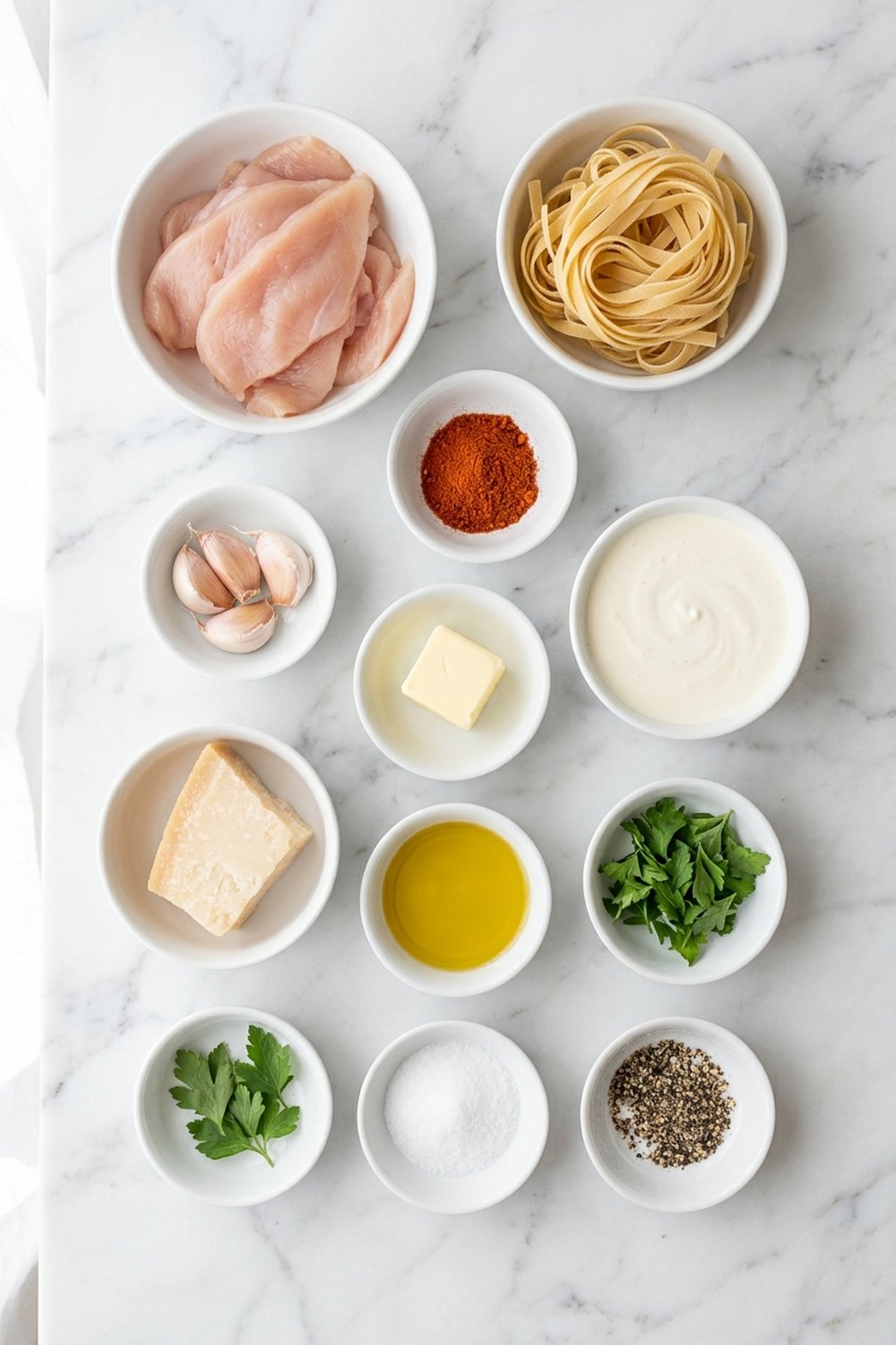 Cajun Chicken Alfredo Pasta ingredients