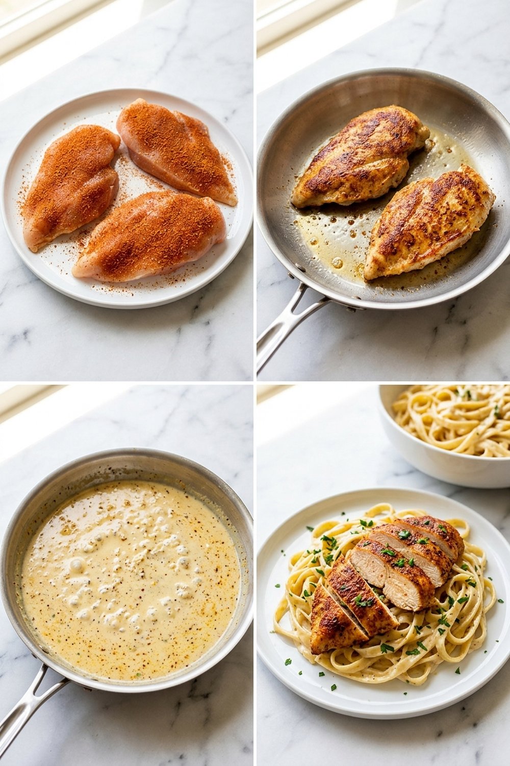 How to make Cajun Chicken Alfredo Pasta