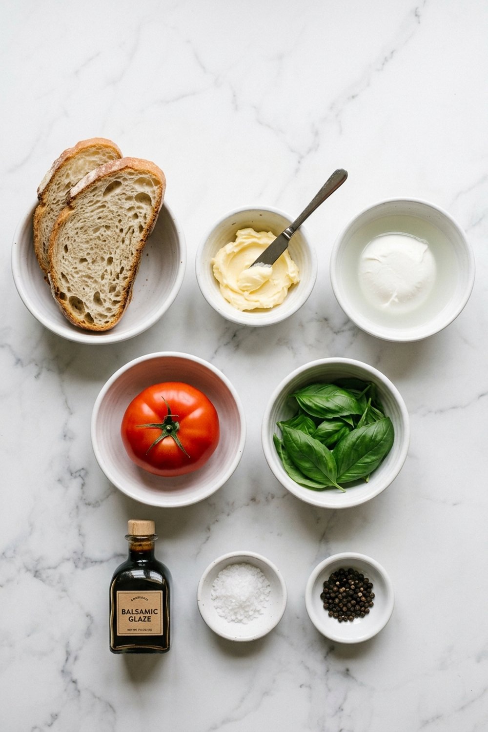 Caprese Grilled Cheese ingredients