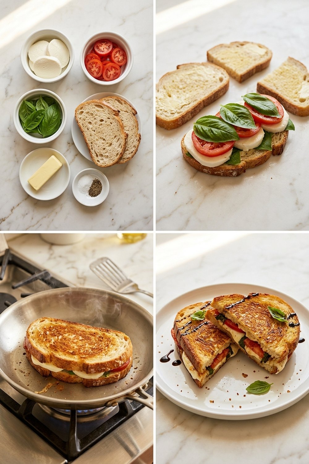 How to make Caprese Grilled Cheese
