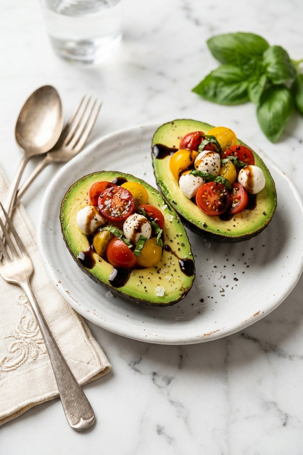 Caprese Stuffed Avocados