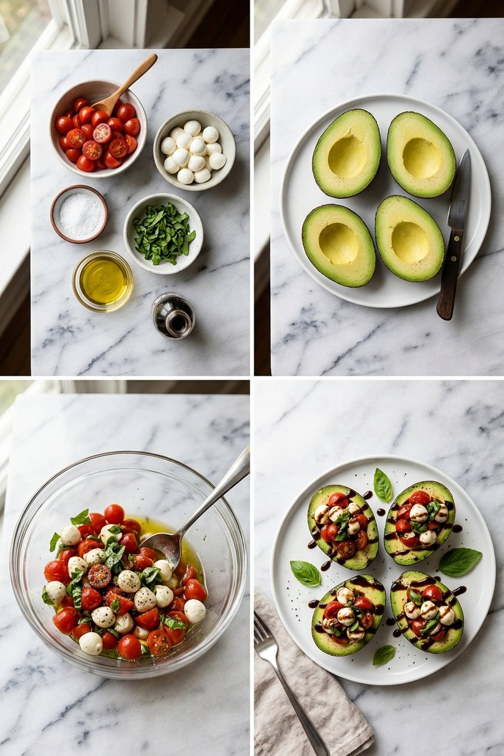 How to make Caprese Stuffed Avocados