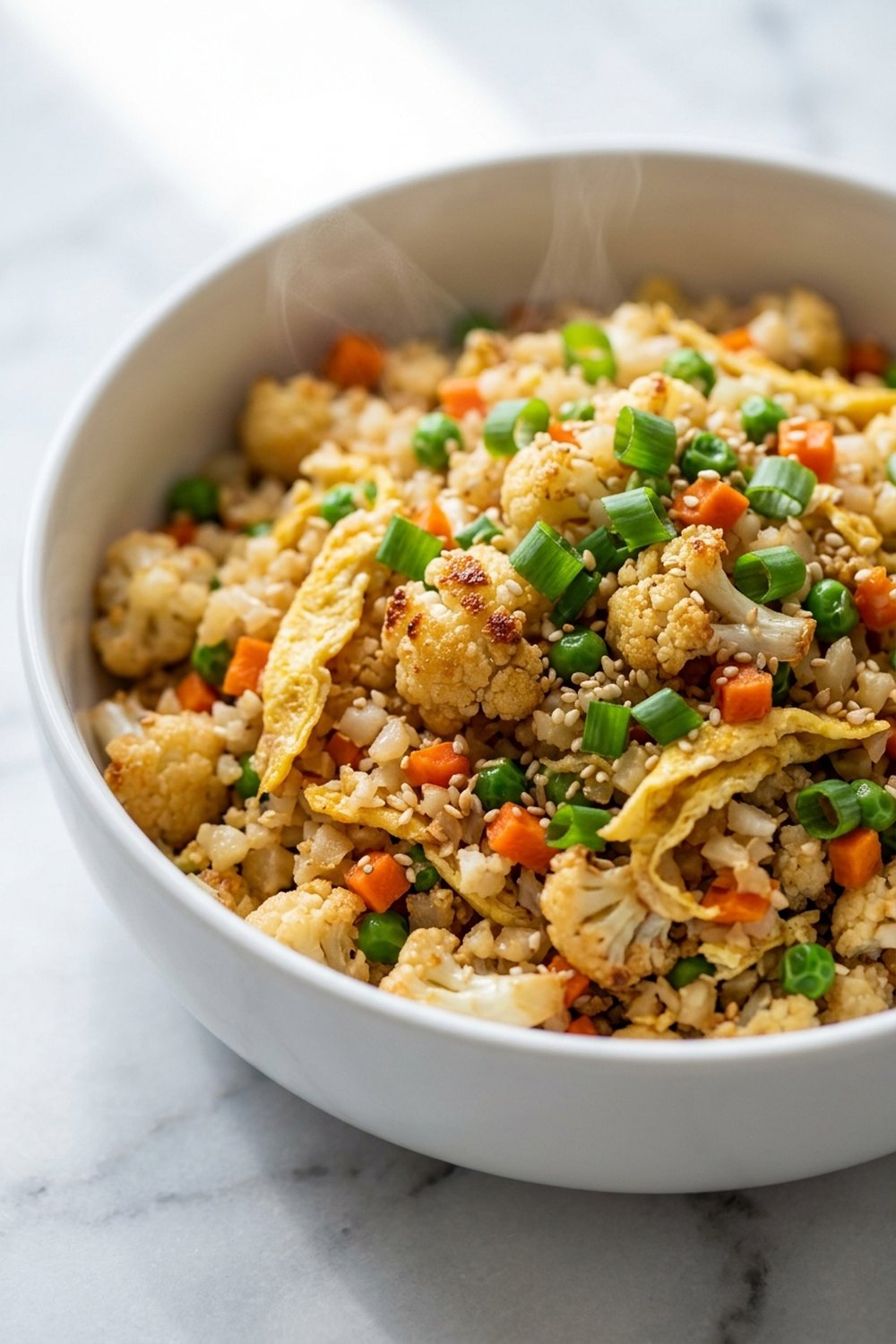 Cauliflower Fried Rice Bowl close up