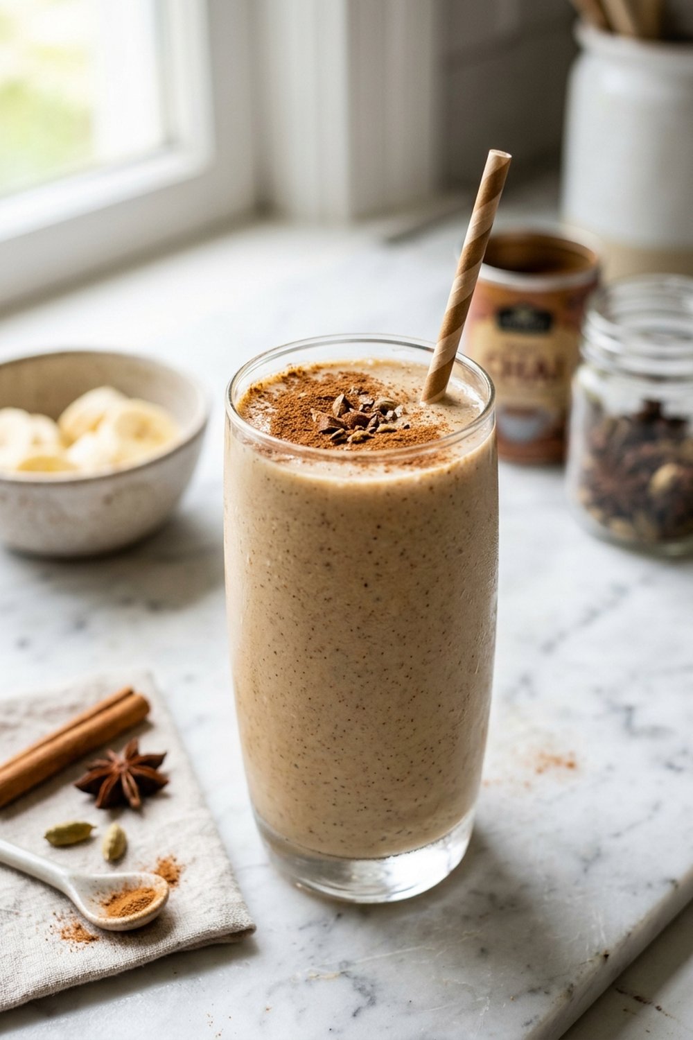 Chai Spiced Banana Smoothie