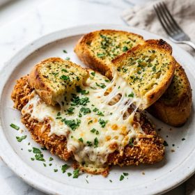 Cheesy Garlic Bread Chicken