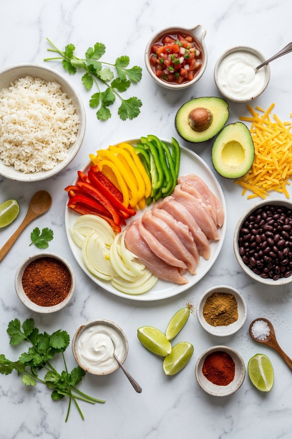 Chicken Fajita Bowls ingredients