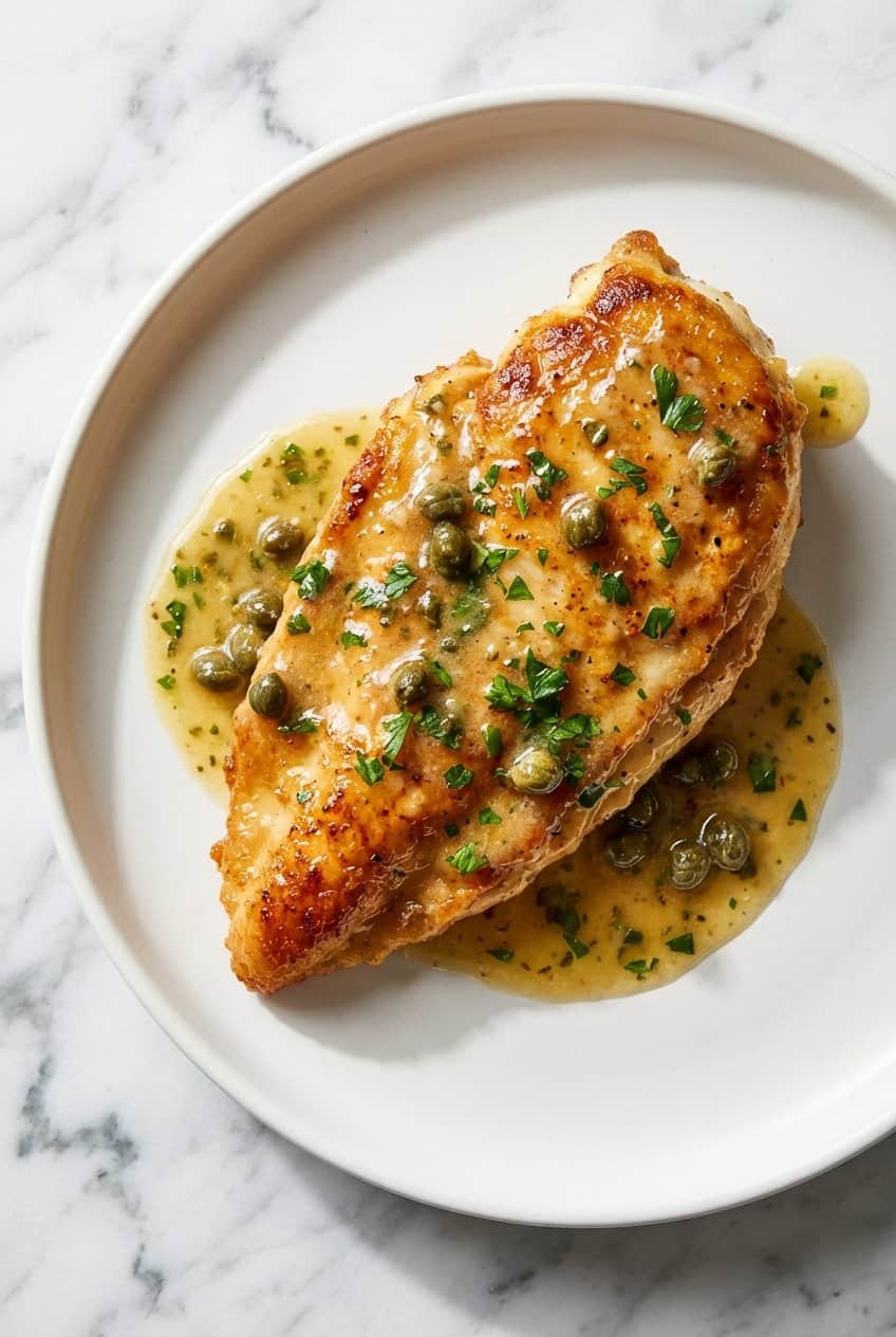 Close up of Chicken Piccata